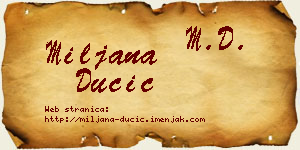 Miljana Dučić vizit kartica